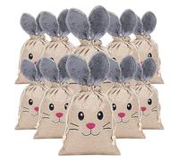 Easter Bunny Drawstring - 10 Bunny Cookie Envelopes | Holiday Cookie Sacks for Spring Family Classroom Meetings Wedding Event Themed