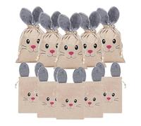 Easter Bunny Drawstring Bag 10 Pieces Bunny Snack Wrapping Pouch