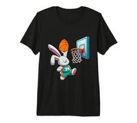Easter Bunny Dunking Hoop Basketball Bunny Happy Easter Kids Premium T-Shirt