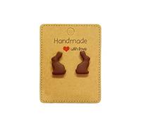 Easter Bunny Earring Rabbit Gift Rabbit Pendant Earrings Jewellery Rabbit Lovers Gift for Women Earrings Rose (Coffee, One Size), coffee, standard size, Hat