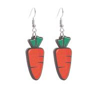Easter Bunny Earrings Colorful Easter Earrings Rabbit Carrot Elf Egg Wooden Earrings Funny Bunny Earrings for Women, Wood, No Gemstone