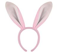Easter Bunny Ears Headband - One Size - Fancy Dress Rabbit Accessories Party Decorations for Adults & Children (Pink)