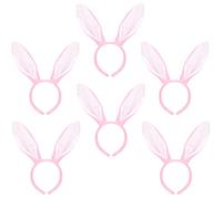 Easter Bunny Ears - Pack of 1 - Soft Pastel Pink Rabbit Ears on Headband - Kids and Adults Colourful Funny Accessory for Easter Egg Hunts Themed Parties and Celebrations