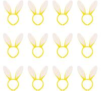 Easter Bunny Ears - Pack of 1 - Soft Pastel Yellow Rabbit Ears on Headband - Kids and Adults Colourful Funny Accessory for Easter Egg Hunts Themed Parties and Celebrations