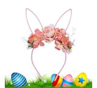 Easter Bunny Ears | Party and Costume Bands with Flowers - Easter Kids Bunny Ears - For Christmas Parties, Halloween Party, Valentine's Day and Costume