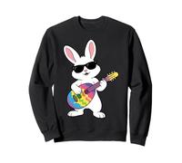 Easter Bunny Easter Egg Guitar Rock N Roll Star Music Kids Sweatshirt