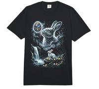 Easter Bunny Easter Egg Moon Rabbit Moonlit Stars Forest Comfort Colors Adult Heavyweight T-Shirt