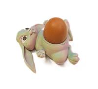 Easter Bunny Egg Cup Holder - Cute Rabbit for Boiled Eggs Breakfast Table Accent Novelty Souvenir Gift Idea Spring Decor Keepsake Accent Animal (Magic Rainbow Bunny)