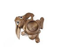 Easter Bunny Egg Cup Holder - Cute Rabbit for Boiled Eggs Breakfast Table Accent Novelty Souvenir Gift Idea Spring Decor Keepsake Accent Animal (Chocolate Bunny)