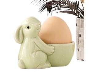 Easter Bunny Egg Cups for Children, Childrens Novelty Ceramic Animal Egg Cups, Soft Or Hard Boiled Egg Holder, Holders for Kitchen, Spring Decoration, Dinner, Easter, Table Decoration