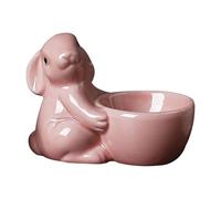 Easter Bunny Egg Cups for Children, Novelty Ceramic Bunny Egg Cup, Egg Holder for Easter Decoration, Egg Cups Stand for Kitchen, Spring Decoration, Dinner, Easter, Table Decoration (Pink)