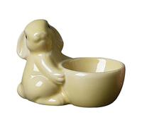 Easter Bunny Egg Cups for Children, Novelty Ceramic Bunny Egg Cup, Egg Holder for Easter Decoration, Egg Cups Stand for Kitchen, Spring Decoration, Dinner, Easter, Table Decoration (Yellow)