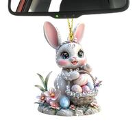 Easter Bunny Egg Dangling Ornament - Colorful Spring Easter Dangling Ornament | 2D Acrylic Wall Decorative Supplies, Spring Parties Dangle Decor For Home, Studio And Restaurant Accessories