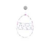Easter Bunny Egg Hanging Ornament Decorative Party Festival Celebration Home Wall Door Window Adornment (Purple, 30cm)