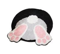 Easter Bunny Egg Shaped Non Slip Washable Welcome Door Mat Soft Tufted Rug For Indoor Outdoor Bathroom Kitchen Bedroom (B, One Size)
