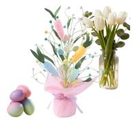 Easter Bunny Eggs | Carrot Egg Festive Ration - Ration Artificial Flower | for Living Room Dining Table Kitchen Buffet Bedroom Study