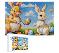 Easter Bunny Eggs Hunt - Adult Tabletop Puzzle, 300 PCS, Winter Activity Gift - for Quiet Evenings And Focused Play