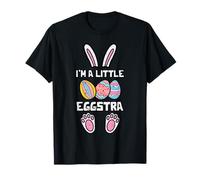 Easter Bunny Eggs Im A Little Eggstra Rabbit Women Kids Men T-Shirt