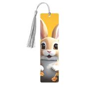 Easter Bunny Eggs Spring Flower Rabbit Metal Bookmarks with Tassels,Pendant Unique Handmade Bookmark Craft DIY Wooden Bookmarks Cute Hanging Tags Ornaments for Book Lovers Birthday Teachers Gift