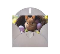 Easter Bunny Eggs Spring Flower Rabbit Print Blank Cards and Envelopes 5" x 6" for Wedding Birthday Invitations and All Occasions