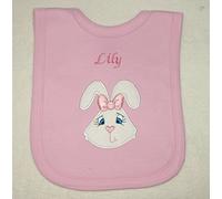 Easter Bunny Face Personalise Applique Bib.