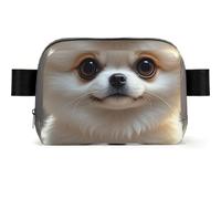 Easter Bunny Fanny Pack Crossbody Waist Bag Pack Waterproof Mini Belt Bag Bum Hip Bag for Men Women, Cute Pomeranian, One Size
