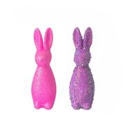 Easter Bunny Figure Pair as Cute Table Decoration for Festive Spring Holidays Cosy Living Room Design 2 Pieces (Purple, 20 cm)