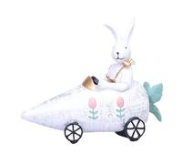 Easter Bunny Figures Festive Rabbit Figures Easter Decoration Rabbits on Carrot Carrot Table Statue Resin | Cute Easter Bunny Sculpture for Coffee Table D