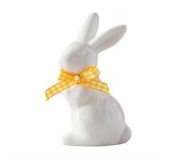 Easter Bunny Figurine, White Ceramic Rabbits for Spring Easter Decoration, Ceramic Bunny Rabbits, Modern Art Cute Rabbit Statues for Home Decor, Office Table, Holiday Party