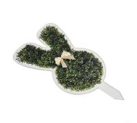 Easter Bunny Flat Flowerpot Ground Insertion for Spring | Garden Outdoor Decoration | for whimsical Rabbit Stake for Lawn Yard Patio Decor | For Durable Plastic Seasonal Ornament