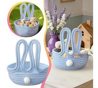 Easter Bunny Flocked Bunny Figurines Colorful Flocked Rabbit Statues for Table Living Room Country Style Easter Eggs 106