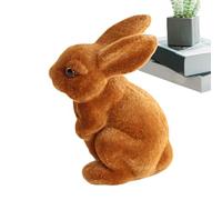 Easter Bunny Flocked Statue, Easter Bunny Imitated Foam Small Sitting Rabbits, Easter Flocked Fuzzy Bunny Figurine, Easter Bunny Decoration, Easter Bunny Simulation Toy Model for Kids, Adults