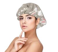 Easter Bunny Floral Print,Adjustable Silk Hair Wrap Adult's Satin Sleeping Cap Hair Women's Elastic Sleep Bonnet