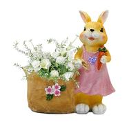 Easter Bunny Flowerpot - Flower Pot Cute Bunny | Animal Planter | Bunny's Pot Easter Flower | 20cm Plant Peniti for Animal Plants | Easter Decoration for Patio Decor by sc