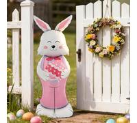 Easter Bunny Foil Balloons 59 Inch - Self-supporting Standing Rabbit Balloon With Base | Giant Bunny For Easter Decorations, Party Supplies, Home Garden Yard Festive Atmosphere Decor