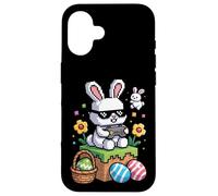 Easter Bunny Gaming With Eggs All Day Case for iPhone 16