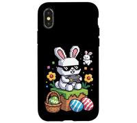 Easter Bunny Gaming With Eggs All Day Case for iPhone X/XS