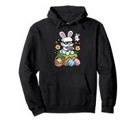 Easter Bunny Gaming With Eggs All Day Pullover Hoodie