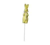 Easter Bunny Garden Stake, Figurine, Fly Decoration, Balcony Decoration, Table Decoration, Patio, Suitable for The Spring Season, Light Yellow