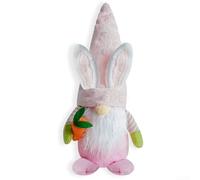 Easter Bunny Gnome Outdoor Decor Featuring a Faceless Old Man Doll for Spring and Seasonal Celebration Settings (pink)