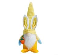 Easter Bunny Gnome Outdoor Decor Featuring a Faceless Old Man Doll for Spring and Seasonal Celebration Settings (Yellow)