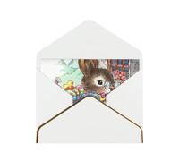 Easter Bunny Greetings Romantic Card With Envelopes, Send To A Close Friend,Phnom Penh Pearl Paper Greeting Card