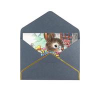Easter Bunny Greetings Romantic Card With Envelopes, Send To A Close Friend,Phnom Penh Pearl Paper Greeting Card