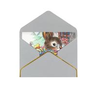 Easter Bunny Greetings Romantic Card With Envelopes, Send To A Close Friend,Phnom Penh Pearl Paper Greeting Card