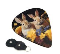Easter Bunny Guitar Plectrums, 6 Guitar Plectrums, Double Sided Printing, For Acoustic Guitar, Bass, Ukulele, Electric Guitar (0.46 Mm 0.71 Mm 0.96 Mm)
