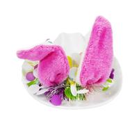 Easter Bunny Hat - Cute Seasonal Festive Headwear - Pink Cowboy Hat with Rabbit Ears - Egg Hunting Accessory Birthday Party Carnival Gatherings, hot pink, S