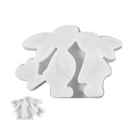 Easter Bunny Head Mold - Easter Bunny Breakable Chocolates Molds - Hard Easter Bunnies Decoration | Easter Bunny Resin Casting Mold with Love Design |