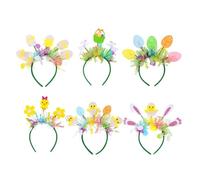 Easter Bunny Headband 6 Pieces Hair Hoop Bunny Egg Chicken Headbands Hair