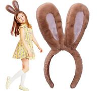 Easter Bunny Headband, Adult Rabbit Ears, Cosplay Easter Bunny Headwear - Cute Cosplay Rabbit Ears Headband Plush Animal Head Piece for Women Girls Boys
