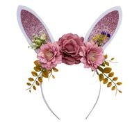 Easter Bunny Headband - Soft Glitter Cartoon Accessory, Kids Party Favor | Cute Sequin Ear Headwear for Holiday Gatherings Birthday Christmas Cosplay Fun